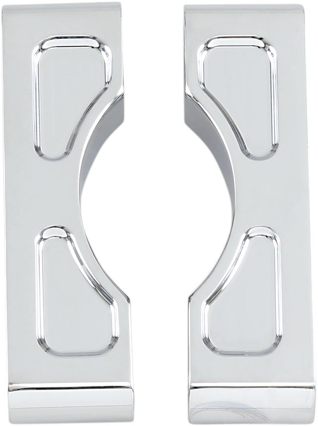 KLOCK WERKS Hugger Front Fender Mounting Blocks - For 21" Wheels - Chrome