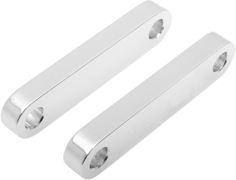 KLOCK WERKS Hugger Front Fender Mounting Blocks - For 21" Wheels - Chrome