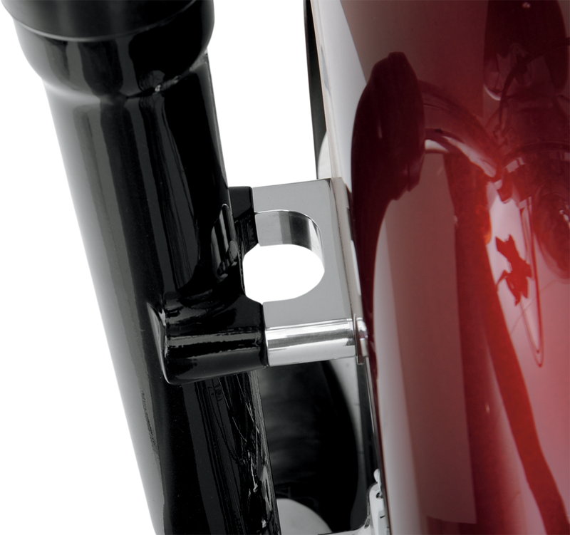 KLOCK WERKS Hugger Front Fender Mounting Blocks - For 21" Wheels - Chrome