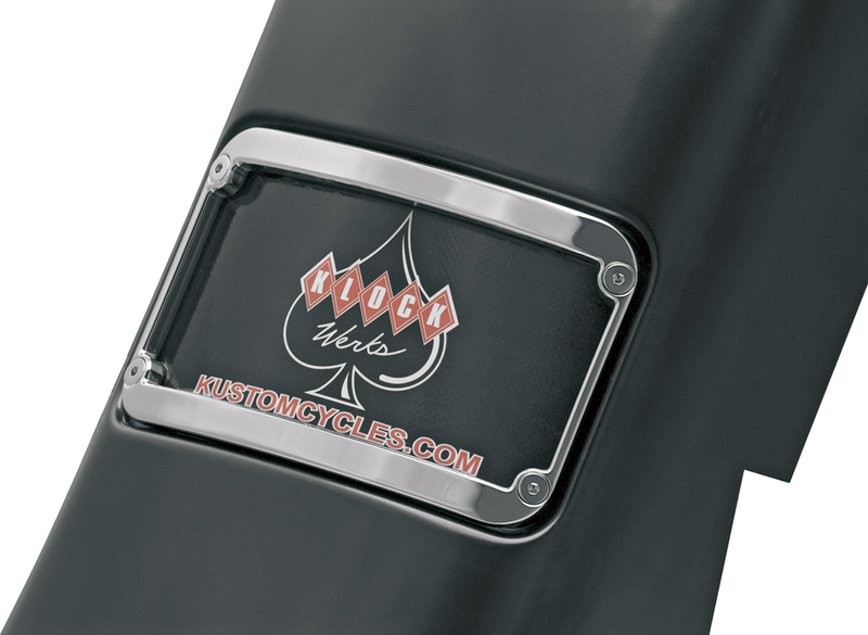 KLOCK WERKS WFB™ Benchmark Stretched Rear Fender License Plate Frame - Chrome