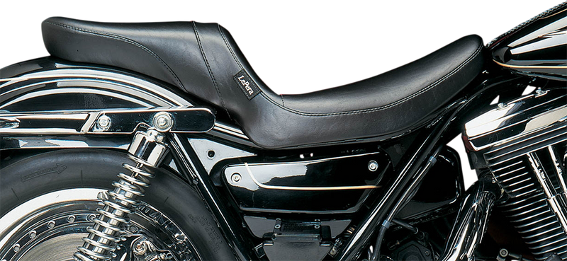 LE PERA Daytona 2-Up Seat - Without Backrest - Smooth - Black - FXR - '82-'00