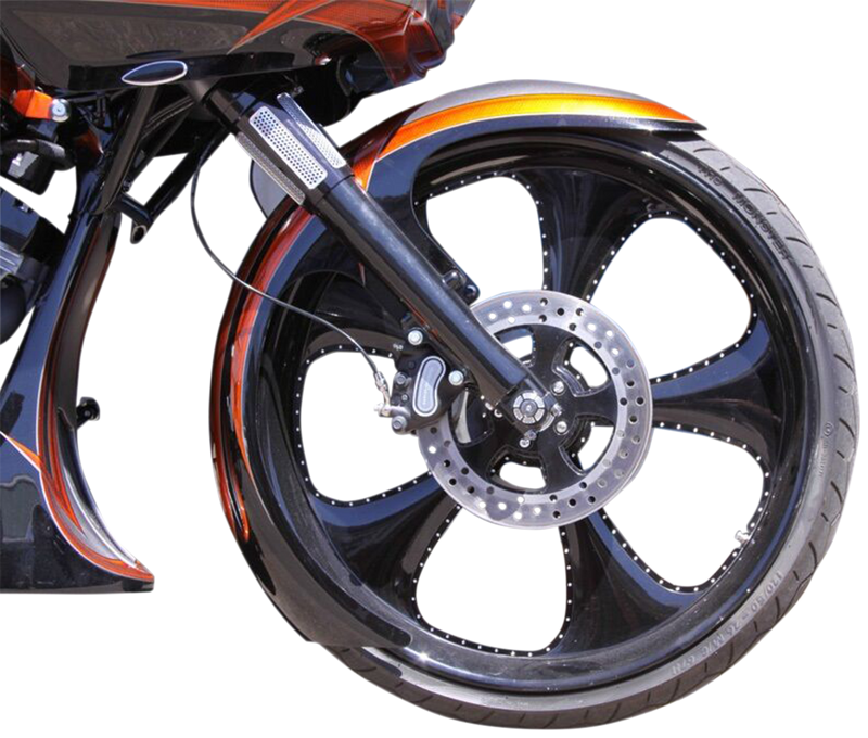 PAUL YAFFE BAGGER NATION DEI Front Fender - 23" Wheel - With Satin Adapters PYO:DEI23-13E-S