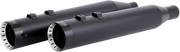 KHROME WERKS 4-1/2" HP-Plus® Slip-On Mufflers - Black with Turbine - Touring 202870