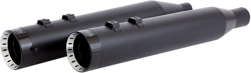KHROME WERKS 4-1/2" HP-Plus® Slip-On Mufflers - Black with Turbine - Touring 202870
