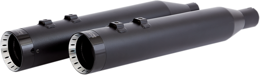 KHROME WERKS 4-1/2" HP-Plus® Slip-On Mufflers - Black with Turbine - Touring 202870