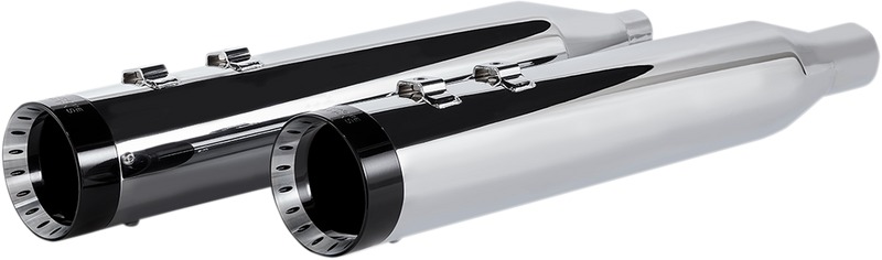 KHROME WERKS 4-1/2" HP-Plus® Slip-On Mufflers - Chrome with Turbine - Touring 202770