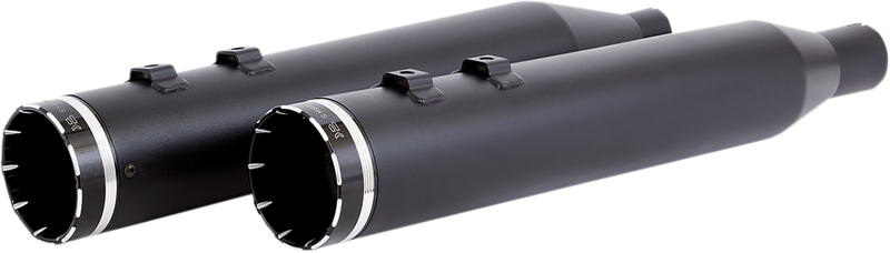 KHROME WERKS 4-1/2" HP-Plus® Slip-On Mufflers - Black with Tracer - Touring 202835