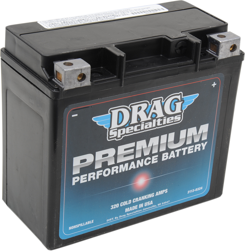 DRAG SPECIALTIES PREMIUM PERFORMANCE BATTERY - 2000 - 2023 SOFTAIL / 1999-2017 FXD/FXDWG/FLD