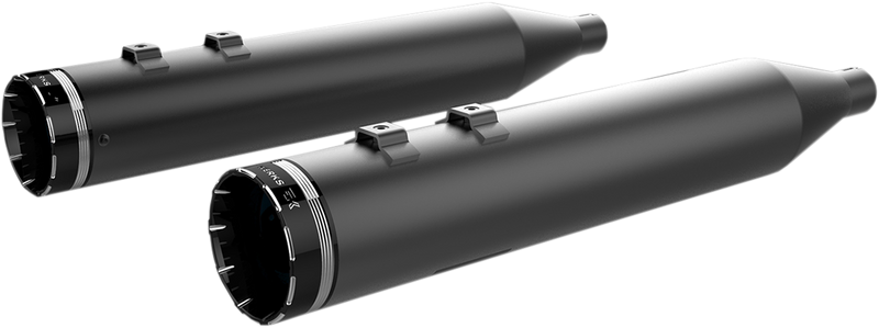 KHROME WERKS 4-1/2" HP-Plus® Slip-On Mufflers - Black with Tracer Tip 202840
