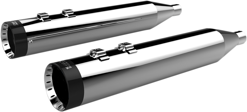 KHROME WERKS 4-1/2" HP-Plus® Slip-On Mufflers - Chrome with Turbine Tip 202795