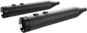 KHROME WERKS 4-1/2" HP-Plus® Slip-On Mufflers - Black with Turbine Tip 202845