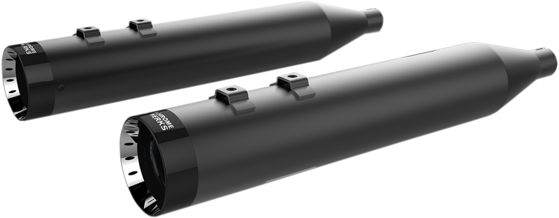 KHROME WERKS 4-1/2" HP-Plus® Slip-On Mufflers - Black with Turbine Tip 202845