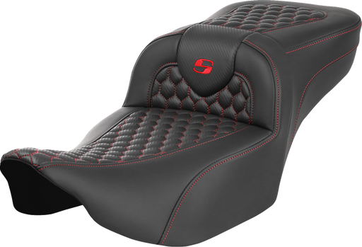 SADDLEMEN RoadSofa™ Extended Reach Seat - w/o Backrest - Hon - Red