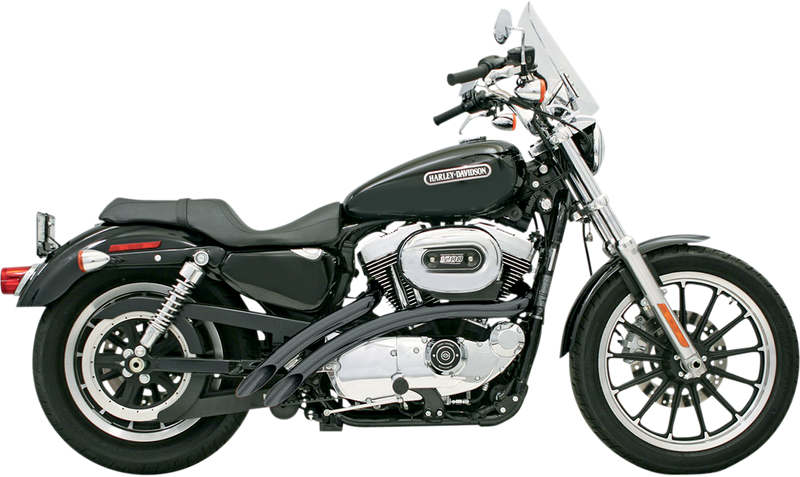BASSANI XHAUST Radial Sweeper Exhaust - Black - '07-'13 XL