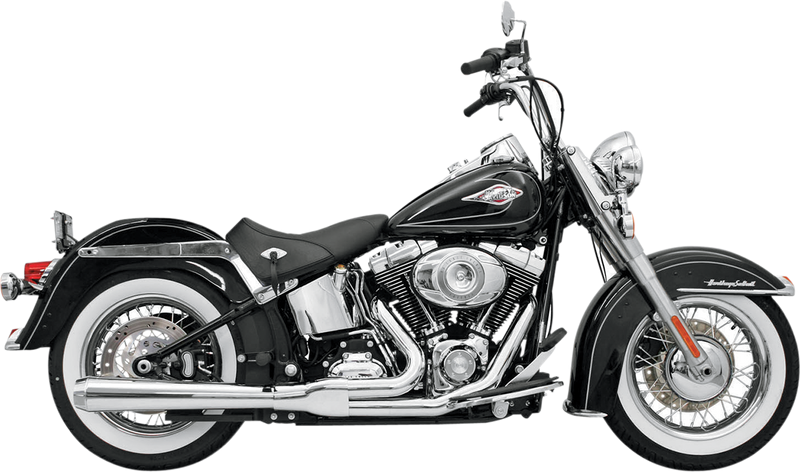 BASSANI XHAUST 2:1 Exhaust - Chrome - Long - '86-'17 SOFTAIL