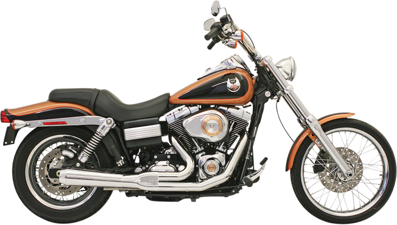 BASSANI XHAUST Road Rage Exhaust - Chrome - Short - '06-'17 FXD