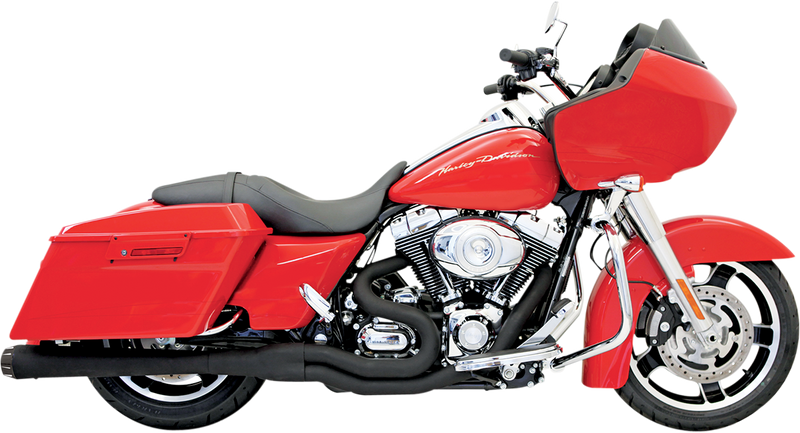 BASSANI XHAUST Megapower 2:1 Exhaust - 1-3/4" to 1-7/8" to 2" - Black - '95-'16 TOURING MODELS