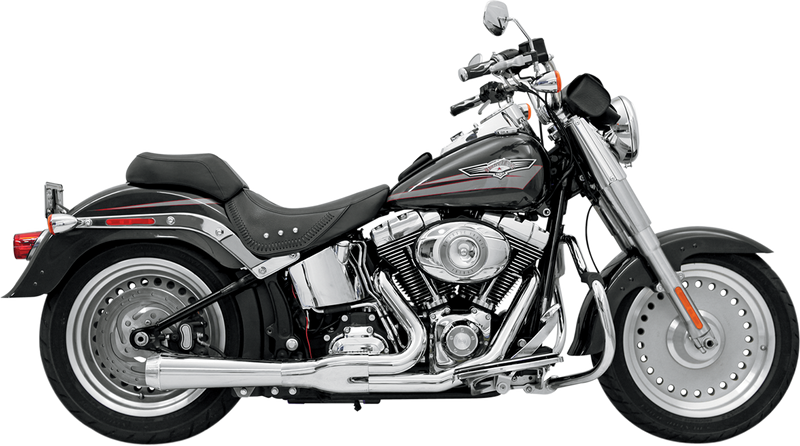 BASSANI XHAUST 2:1 Exhaust - Chrome - Short - '86-'17 SOFTAIL