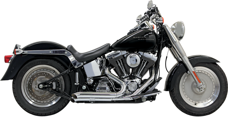 BASSANI XHAUST Pro Street Exhaust - Chrome - Turn Out - '86-'17 Softail