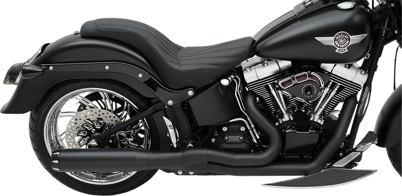 BASSANI XHAUST B1 2:1 Exhaust - Black - '86-'17 SOFTAIL MODELS
