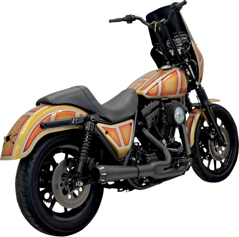 BASSANI XHAUST Road Rage 2:1 Exhaust - Black - 1987 - 2000 FXR MODELS