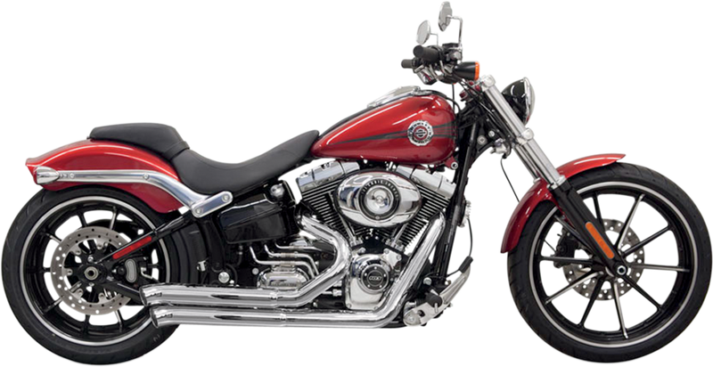 BASSANI XHAUST Pro Street Exhaust - Chrome - 2008 - 2017 SOFTAIL MODELS