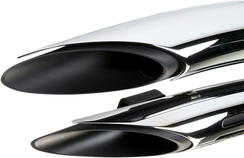 BASSANI XHAUST Sweeper Exhaust - Black/Chrome - 1986-2017 SOFTAIL/DYNA MODELS