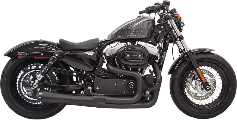 BASSANI XHAUST Mega Power Exhaust - Black - Short - '14-'21 XL with Mid/Forward Controls