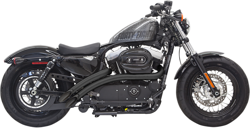 BASSANI XHAUST Radial Sweeper Exhaust - Black - '14-'19 SPORTSTER MODELS