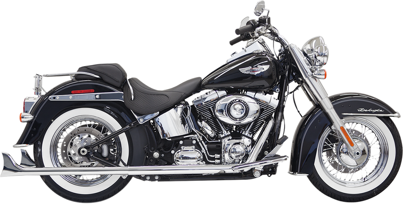 BASSANI XHAUST Fishtail Exhaust - 33" - 2007-2017 SOFTAIL MODELS