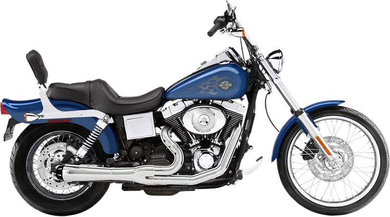 BASSANI XHAUST 2:1 Exhaust - Chrome - Megaphone - Short - '91-'05 DYNA MODELS