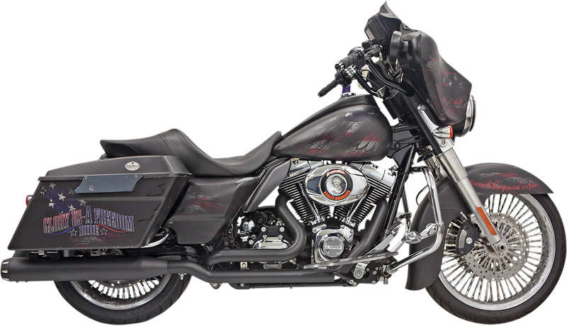 BASSANI XHAUST Down Under Exhaust - Black - Straight Can - 2009-2016 TOURING MODELS