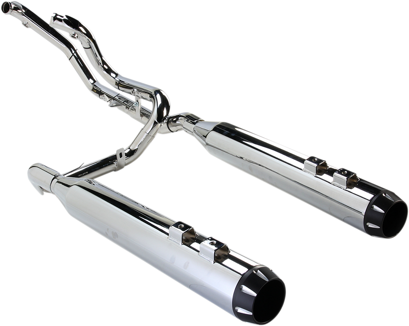 BASSANI XHAUST Down Under Exhaust - Chrome - Straight Can - '09-'16 TOURING