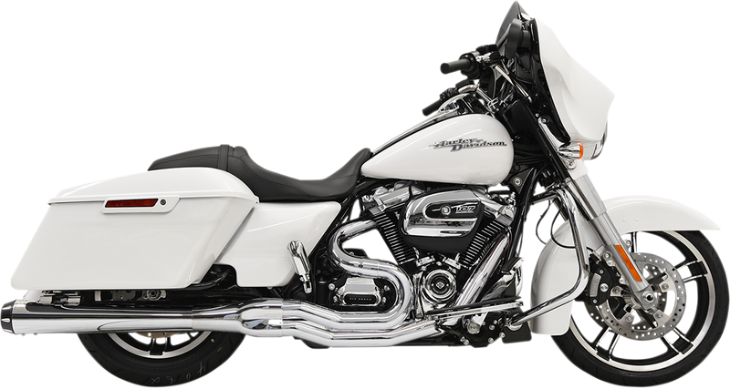 BASSANI XHAUST B4 2:1 Exhaust - 2017 - 2021 TOURING Chrome - Megaphone