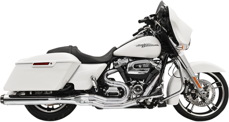 BASSANI XHAUST B4 2:1 Exhaust - Chrome - Straight Can - '17-'24 TOURING