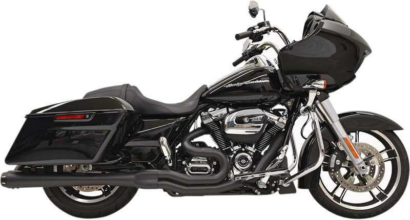 BASSANI XHAUST B4 2:1 Exhaust - Black - Megaphone - '17-'21 TOURING MODELS