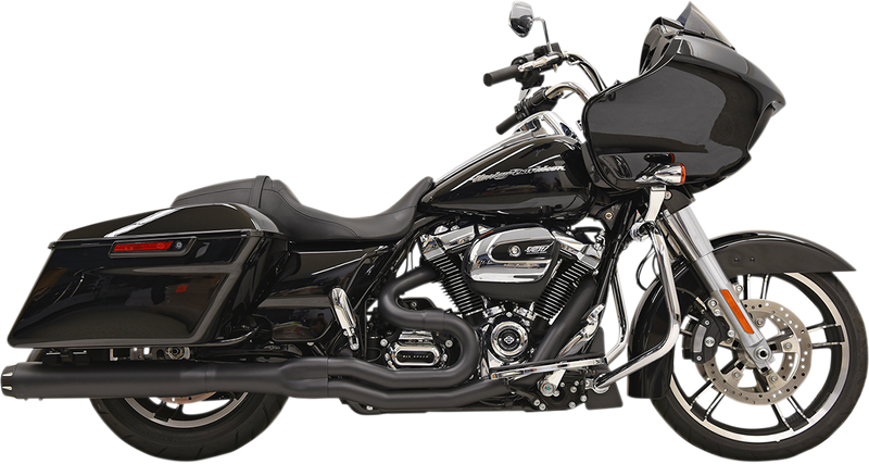 BASSANI XHAUST B4 2:1 Exhaust - Black - Straight Can - '17-'21 TOURING