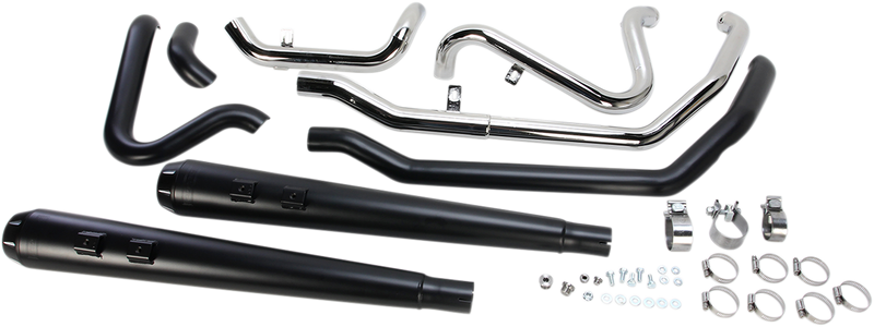 BASSANI XHAUST Down Under Exhaust - Black - Megaphone - '09-'16 TOURING