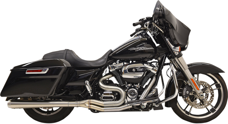 BASSANI XHAUST 2:1 Exhaust - 2017-2024 TOURING Stainless Steel - Megaphone