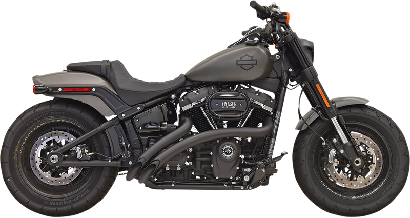 BASSANI XHAUST Radial Sweeper Exhaust - Black - '18-'21 SOFTAIL MODELS