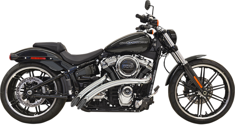 BASSANI XHAUST Radial Sweeper Exhaust - Chrome - '18-'21 SOFTAIL