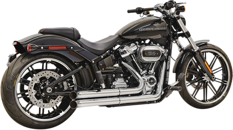 BASSANI XHAUST Pro Street Exhaust - Chrome - '18-'20 SOFTAIL