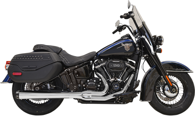BASSANI XHAUST 2-into-1 Road Rage Exhaust System - Chrome - 2018-2021 SOFTAIL MODELS