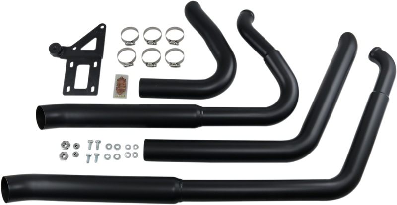 BASSANI XHAUST Pro Street Exhaust - Black - '18-'20 SOFTAIL MODELS