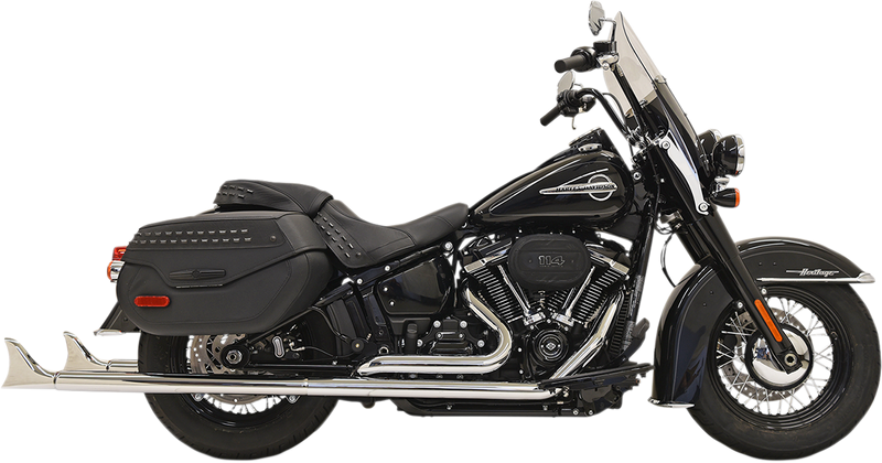 BASSANI XHAUST Fishtail Exhaust - 36" - '18-'20 SOFTAIL