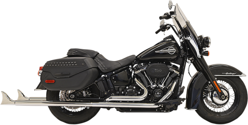 BASSANI XHAUST Fishtail Exhaust without Baffle - 39" - 2018-2021 SOFTAIL MODELS