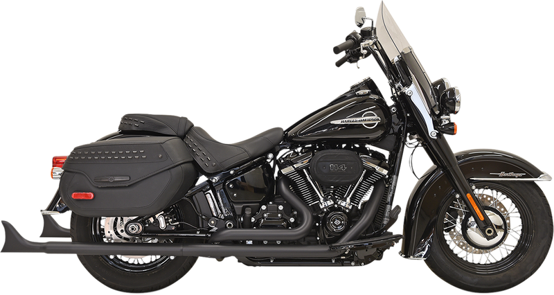 BASSANI XHAUST Fishtail Exhaust without Baffle - 33" - '18-'19 SOFTAIL