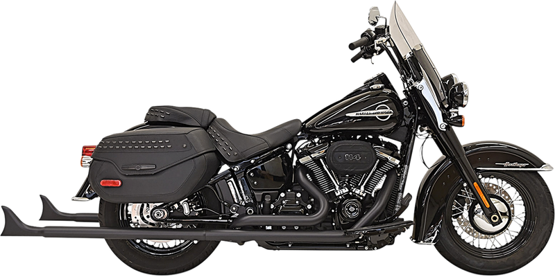 BASSANI XHAUST Fishtail Exhaust with Baffle - 39" - 2018-2019 SOFTAIL MODELS