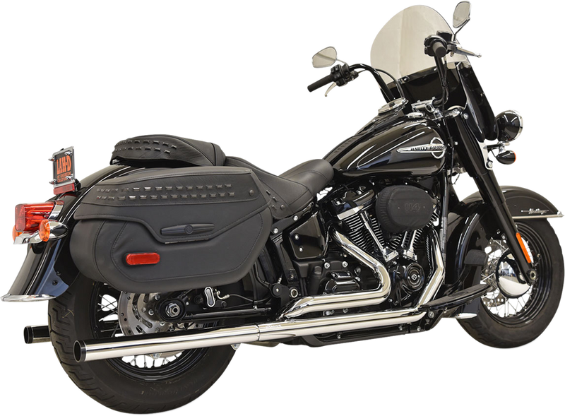BASSANI XHAUST Dual Exhaust - Straight Mufflers - 2018-2020 SOFTAIL MODELS