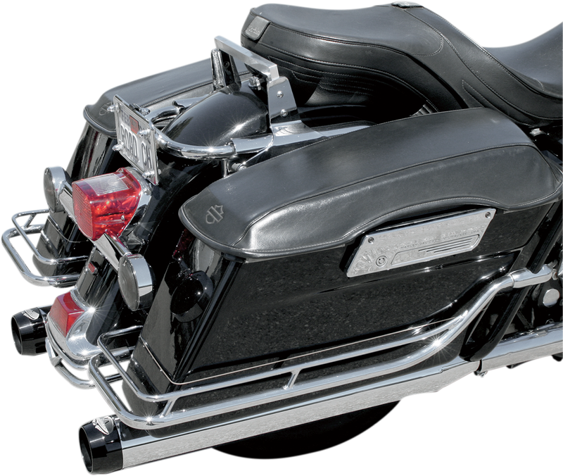 BASSANI XHAUST 4" Quick Change Series Slip-On Mufflers - Black - '95-'16 TOURING MODELS